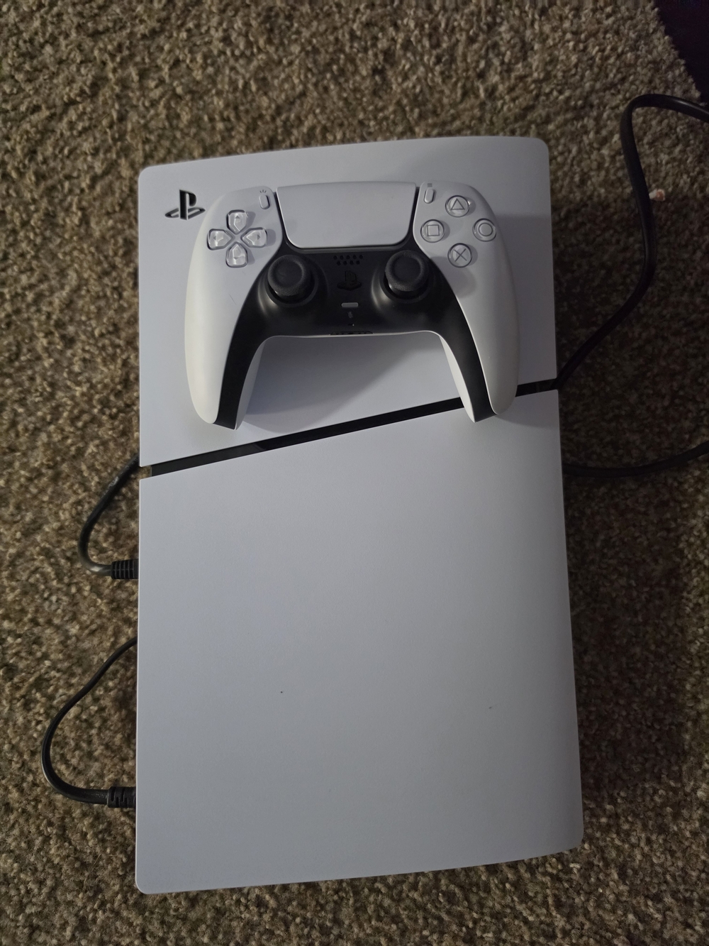 Sony White Console with Black-Trim DualSense Controller